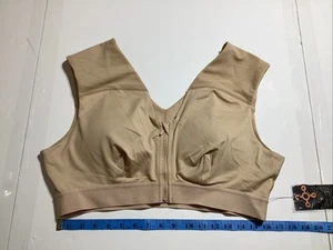 Tommie Copper Shoulder Support Bra, Front Zipper & Hook, 3XL, NUDE - Imagen 1 de 7