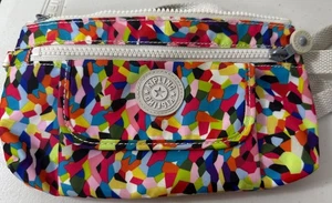 Kipling Umhängetasche bunt Mosaikmuster verstellbarer Riemen kleine Handtasche - Bild 1 von 10