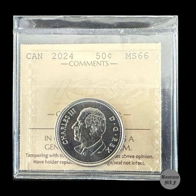 2024  Canada 50 Cents , Coat of Arms Certified ICCS MS-66 - Image 1 of 2