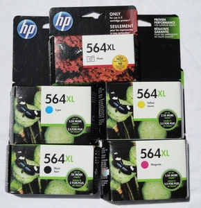 5er Set NEU Original Factory Sealed HP 564XL Tintenpatronen 2018 & 2022 VERSIEGELT - Bild 1 von 8