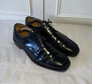 Russell & Bromley London Shoes Black Leather Size 9.5 44 Smart Mens - Picture 1 of 19