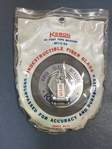 Vintage Keson Fiberglass 50 Ft. Tape Measure In Bag - Picture 1 of 5