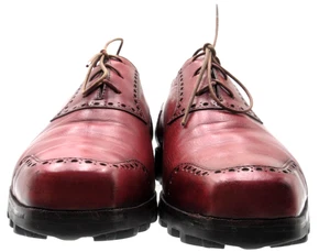 Men's Berluti Sport Red Square Toe Italian Oxfords Size 7.5 UK, 8.5 USA - Picture 1 of 10