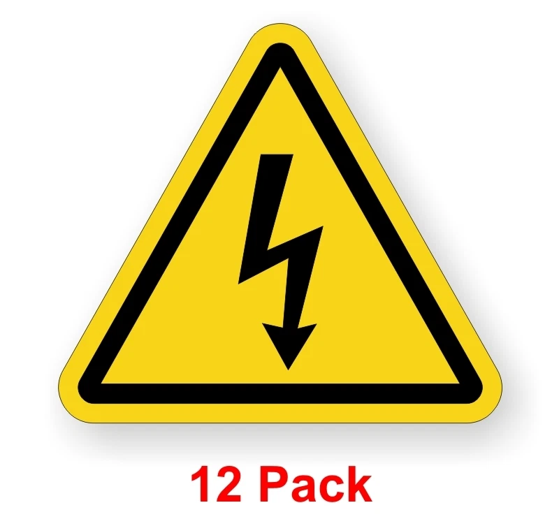 12 Electrical Shock Hazard Safety Warning Stickers Labels Electrical Arc Decals
