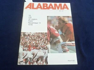 1978 NOVEMBER 11 UNIVERSITY OF ALABAMA VS LSU FOOTBALL PROGRAM - ST 4452U - Picture 1 of 7