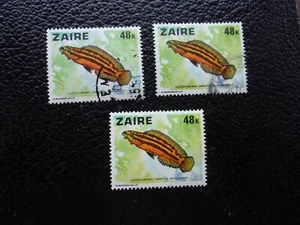 ZAIRE (Kongo) - grüne Briefmarke / Briefmarke Nr. 907 x3 Obl (A74) - Bild 1 von 1