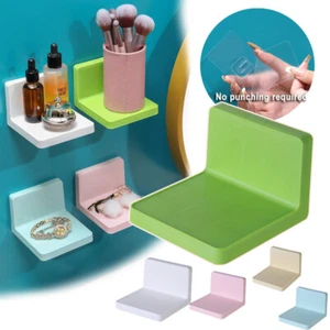 Self Adhesive No-drill Shelves Wall Organizer for Kitchen Bathroom Waterproof - Picture 1 of 17