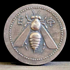 405-390 aC Antigua Grecia Jonia, Éfeso Abeja Moneda Plateada Tetradracma 25 mm - Imagen 1 de 2