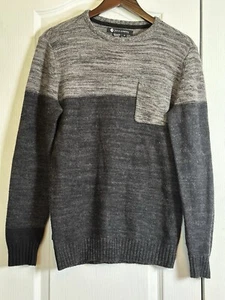 Billabong Hayes Grey Heather Crewneck Sweater Long Sleeve Sz M - Picture 1 of 12