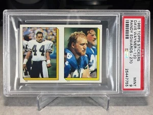 1986 Topps Stickers Dave Waymer #120 Randy Edwards Rookie #270 - PSA 9 - POP 3 - Picture 1 of 3