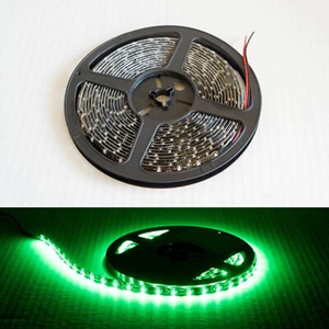 5M Black PCB 5050 Flexible LED Strip Waterproof IP65 Bright 300 SMD 12V DC Green - Bild 1 von 8