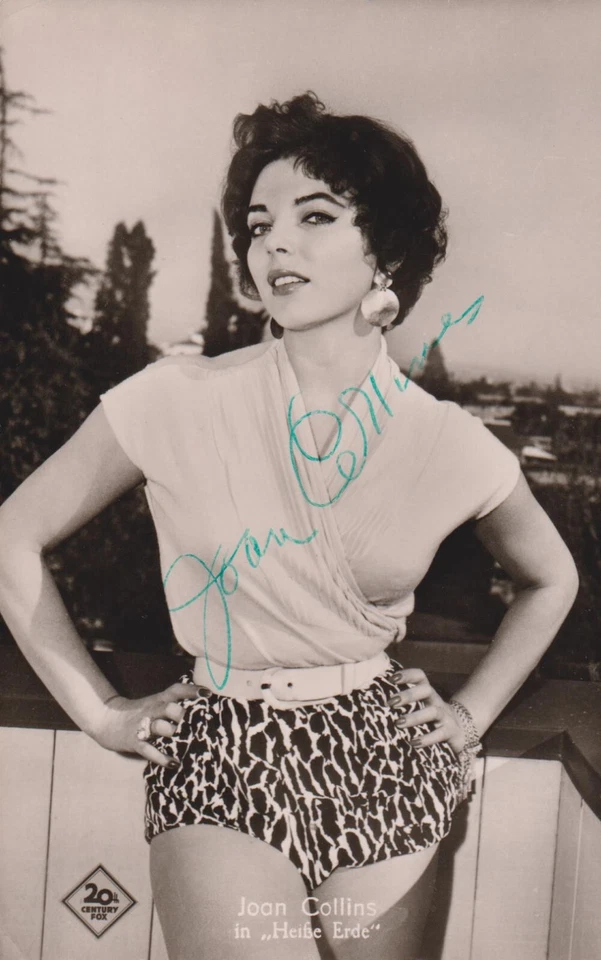 JOAN COLLINS Original Autogramm signierte Kolibri Postkarte 50er Jahre selten - Bild 1 von 1