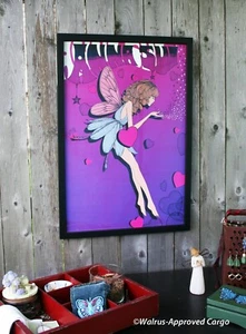 POTTERY BARN TEEN ANNA SUI DIGITAL FAIRY PRINT -NIB- GO TO THE WALL FOR CHARM! - Picture 1 of 11