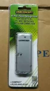 Nueva caja abierta USB 2.0 Alta Velocidad Mini 4 Puertos Hub PC Laptop Notebook Computadora Mac - Imagen 1 de 3