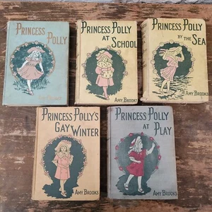 Princess Polly Amy Brooks Vintage Books Set of 5 1910-1915 - Picture 1 of 11