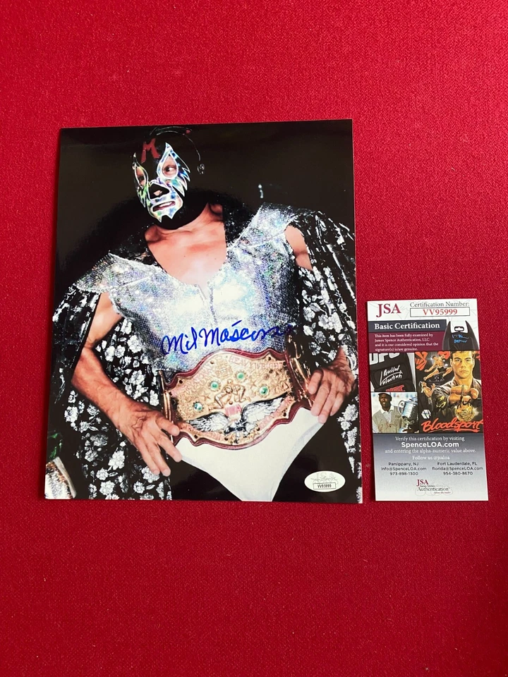 Mil Mascaras, "Autographed" (JSA) 8x10 Photo (Scarce / Vintage) - Image 1 of 1