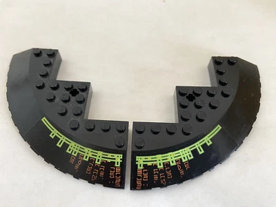 (2) LEGO Esquina Redonda 10 X10 Pendiente 33 Borde-NEGRO-#58846- Juego#7699- Unidad de perforación Foto 1 de 2