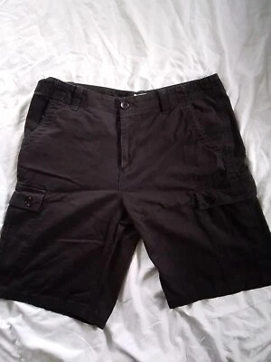 OTB Men's 38 Shorts One Tough Brand Cargo Pockets Black  100% Cotton - Image 1 of 4