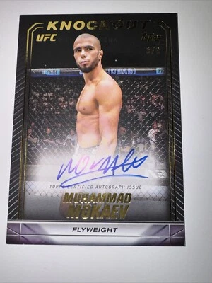MUHAMMAD MOKAEV GOLD AUTO /8 SSP 2024 UFC TOPPS KNOCKOUT ON CARD #KNA-MMV 12-0 - Image 1 of 4