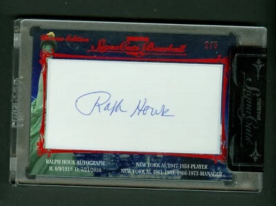 Ralph Houk Autographed Index card 2012 Tristar Signa Cuts Bronx Edition 2/5 - Image 1 of 2
