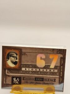 2004 Playoff Prime Cuts II Biography (67) Babe Ruth NY Yankees HOF Legend Mint 