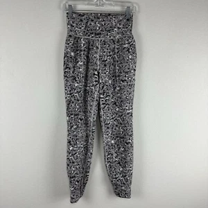 Athleta Tan White Black Salutation Textured Athletic Athleisure Joggers Small - Picture 1 of 8