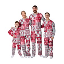FOCO Ohio State Buckeyes NCAA Busy Block Family Holiday Pajamas - Womens - M