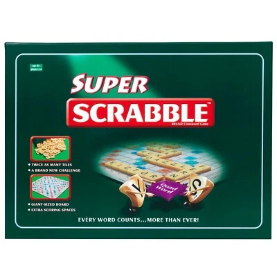 Super Scrabble - Deluxe Edition with Oversized Game Board & Tiles - Classic Word - Image 1 of 4
