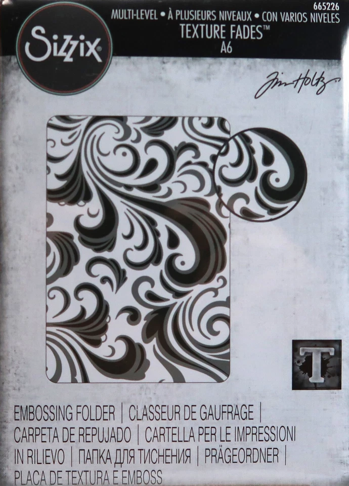 Sizzix Tim Holtz 3D Embossing Folder Swirls Wirbel 665226 - Bild 1 von 1