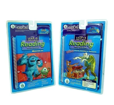 Leapfrog Leap2 Reading Monsters Inc & Scooby Doo Activity Books With Cartridge  - Image 1 of 4