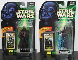2-SET DARTH VADER & EMPEROR PALPATINE Flashback Photo Power Force Kenner 1998 - Picture 1 of 8