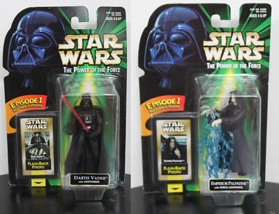 2-SET Darth Vader & Emperador Palpatine Flashback Foto Potencia Force Kenner - Imagen 1 de 4