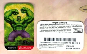 TARGET The Incredible Hulk, MARVEL ( 2005 ) Foil Gift Card ( $0 ) - Picture 1 of 2