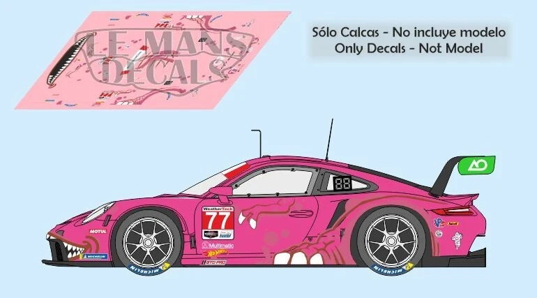 Decals Porsche 992 GT3 R Road America 2024 1:32 43 1:24 18 911 Slot Roxy calcas Foto 1 de 1