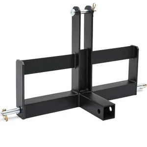 3 Pt 2" Receiver Hitch Drawbar W/Suitcase Weight Bracket for Tractor CAT 1 Black - Picture 1 of 9