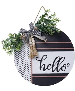 Welcome Door Hello Sign for Front Door Outdoor Porch Home Hanging Decorations UK - Picture 1 of 3