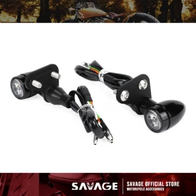 For DUCATI Scrambler 1100 Front Turn Signal light Indicator w/Adapter Plates E32 - Изображение 1 из 4