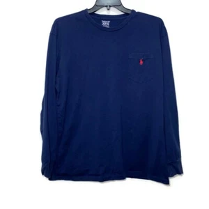Polo Ralph Lauren Mens Size Large Blue Long Sleeve Shirt Crew - Picture 1 of 5
