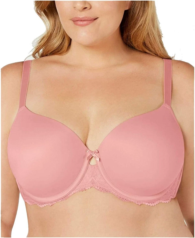 Inc International Concepts Women's Plus Size Lace-trim Balconette Bra Pink 44g
