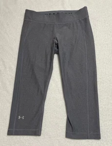 Under Armour Pantalone Donna Grande Grigio HeatGear Compressione Capri Performance - Foto 1 di 10