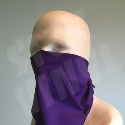 Bandana cuadrada en blanco accesorio de cubierta facial púrpura Foto 1 de 3