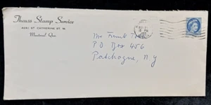 Theuss Stamp Service St Catherine st Montreal 1955 Business Envelope Stamp - Bild 1 von 3