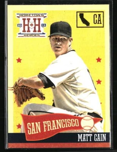Matt Cain 2013 Panini Hometown Heroes #115 Baseball Card - Picture 1 of 2