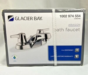 Grifo de baño cromado Glacier Bay Aragon HD67090W-5501 4 pulgadas - Imagen 1 de 5