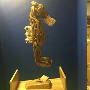 Vintage Reclaimed Driftwood Seahorse Wood Modern Art Sculpture - Picture 1 of 12