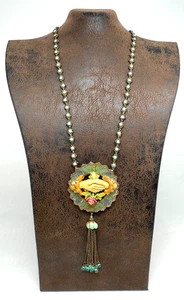 Lovely Michal Negrin Necklace With Colorful Pendant #235# - Picture 1 of 8
