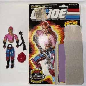 GI Joe V1 1986 Zarana 100% komplett mit neuem O-Ring Full 36 Cardback Zartans Sister - Bild 1 von 3