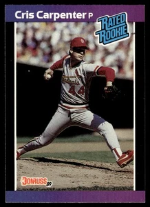 1989 Donruss #39 Cris Carpenter LEAF, INC" & "* Denotes - Picture 1 of 2