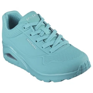 Womens Skechers Uno - Stand On Air Turquoise Lace Up Sneaker Shoes - Picture 1 of 6