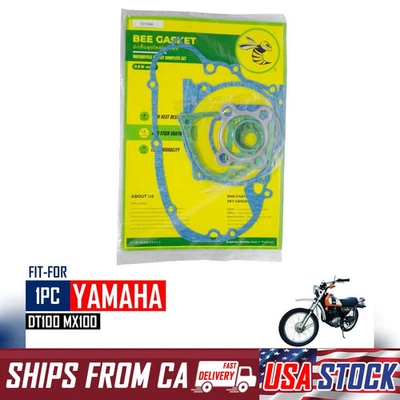 Juego completo de juntas de motor para Yamaha DT100 MX100 1974-1977 Foto 1 de 4